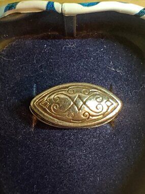 VTG Brighton Sterling Silver .925! Size 14! Scroll Ring with Original Case! 12 g